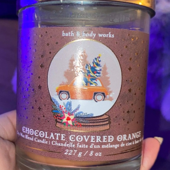 Bath & Body Works Chocolate Covered Orange Candle Winter 2024 single wick - Picture 4 of 4